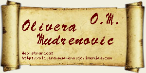 Olivera Mudrenović vizit kartica